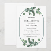 Double Arch Eucalyptus Greenery Vrijgezellenfeest Kaart (Voorkant / Achterkant)