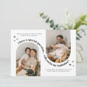 Double Arch Photo Godfather Proposal Kaart (Staand voorkant)