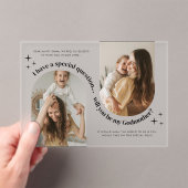 Double Arch Photo Godmother Proposal Acryl Uitnodigingen (Insitu (Draagbaar))