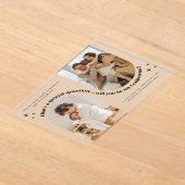 Double Arch Photo Godparents Proposal Acryl Uitnodigingen (Laagn)