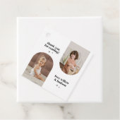 Double Arch Photo Joint Verjaardag Papier Bedankjes Labels (In situ)