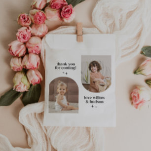 Double Arch Photo Joint Verjaardag Papier Bedankzakje