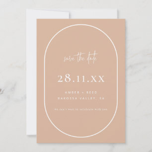 Double Arch Retro Minimalist Blush Dusty Pink Save The Date