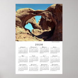 Double Arch woestijn landschap 2026 Agenda Poster