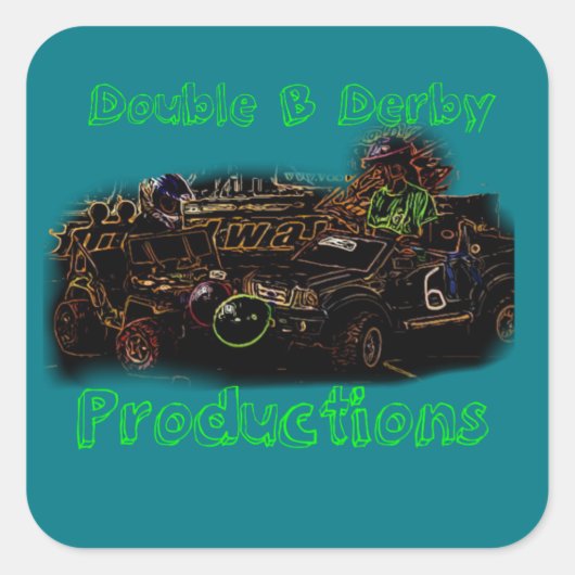 Double B Derby Productions Vierkante Sticker (Voorkant)