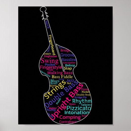 Double B Upright B Jazz Bist Musician Gift  Poster (Voorkant)