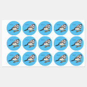 Double-barred finch bird cartoon illustration  labels (Vel)