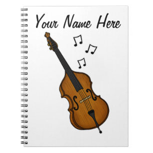 Double Bass Bassist Musicus Muziekdocent Custom Notitieboek