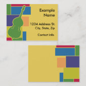Double Bass Colorblok-profielkaart Visitekaartje (Voorkant / Achterkant)