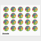 Double Bass Kleurblokken Sticker (Vel)