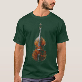 Double Bass Music Instrument Art Double Bass frien T-shirt