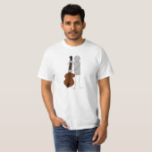 Double Bass Player (Contrabaixista) T-shirt (Voorkant volledig)