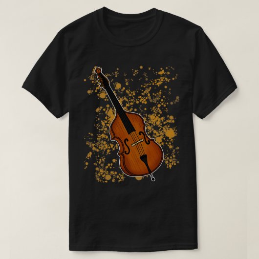 Double Bass Teacher Bassist String Muzikant T-shirt (Design voorkant)