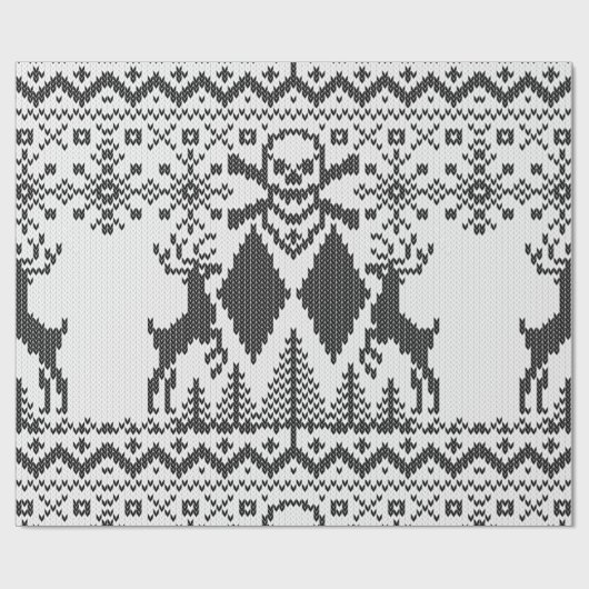 Double Black Diamond Crossbones Extreme Knit Cadeaupapier (Vlak)