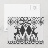 Double Black Diamond Crossbones Ugly Sweater Style Briefkaart (Voorkant / Achterkant)