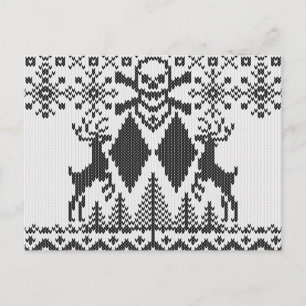 Double Black Diamond Crossbones Ugly Sweater Style Briefkaart