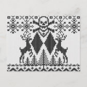 Double Black Diamond Crossbones Ugly Sweater Style Briefkaart (Voorkant)