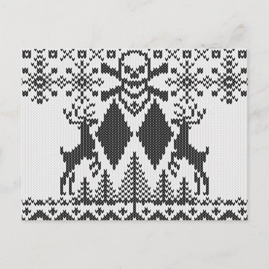 Double Black Diamond Crossbones Ugly Sweater Style Briefkaart (Voorkant)