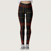 Double Black Red Yellow Giant Tartan Pset Leggings (Voorkant)