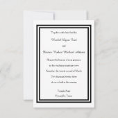 Double Black Trim - 3x5 Wedding Invitation Kaart (Voorkant)