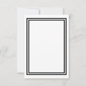 Double Black Trim - 3x5 Wedding Invitation Kaart (Achterkant)