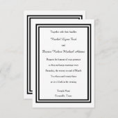 Double Black Trim - 3x5 Wedding Invitation Kaart (Voorkant / Achterkant)