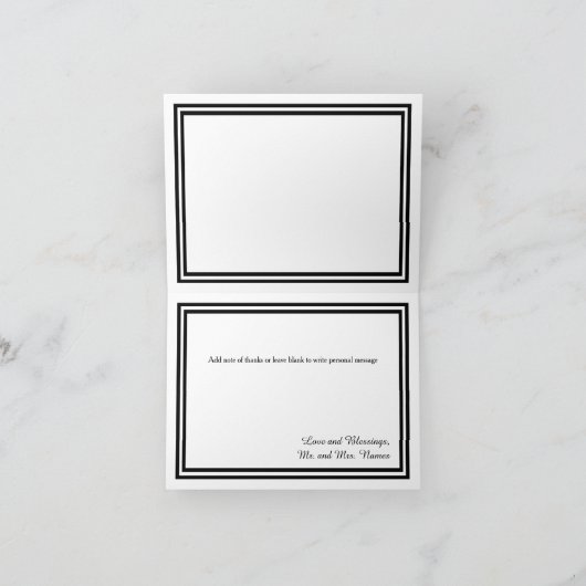 Double Black Trim - Hartelijk dank Bedankkaart (Binnen)