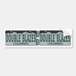 Double Blazes Colorado Cut-N-Stick Bumpersticker