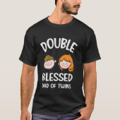 Double Blessed dad of Twins Long Sleeve T-shirt (Voorkant)