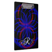 Double Blueberry Color Geometric Clipboard Klembord (Rechts)