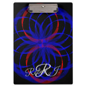 Double Blueberry Color Geometric Clipboard Klembord (Voorkant)