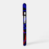 Double Blueberry Color Geometric iPhone 16 Case Hoesje (Linkerkant)