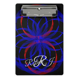 Double Blueberry Color Geometric Mini Clipboard Klembord