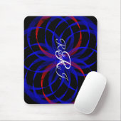 Double Blueberry Color Geometric Mouse Pad Muismat (Met muis)