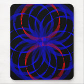 Double Blueberry Color Geometric Mouse Pad Muismat (Voorkant)