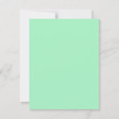 Double Border Mint Floral Crest Classic Monogram Notitiekaartje (Achterkant)