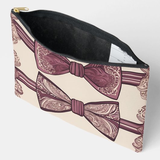 Double Bow Chic Bow Stropdas AI kunst Etui (Open)