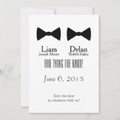 "Double Bow Stropdassen" Sla de data op Save The Date (Voorkant)