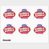 Double Bubble-kauwgomlogo Ronde Sticker (Vel)