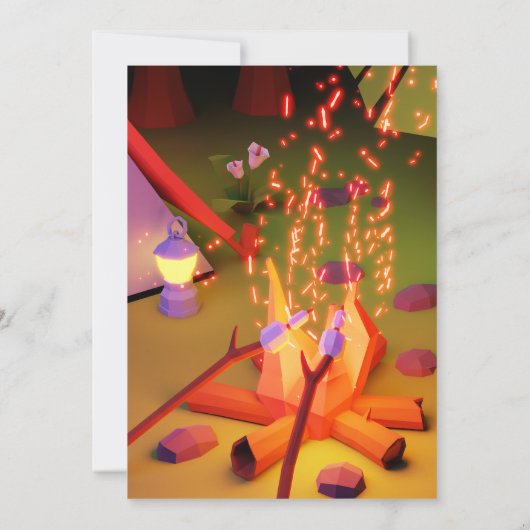 Double Camping Outdoor Adventure wacht op verjaard Kaart (Achterkant)