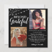 Double Celebration 2 Photo Afstuderen Bedankkaart (Voorkant)