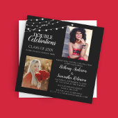 Double Celebration 2 Photo Afstuderen Kaart