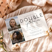 Double Celebration 2 Photo Afstuderen Kaart