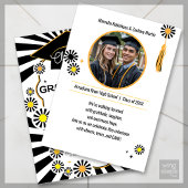 Double Celebration Foto Zwart Wit Daisy Afstudeerd Kaart