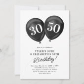 Double Celebration Joint Birthday Party Kaart (Voorkant)