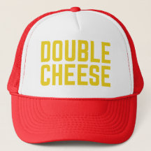 DOUBLE CHEESE: leuke slogan-typografische trucker 