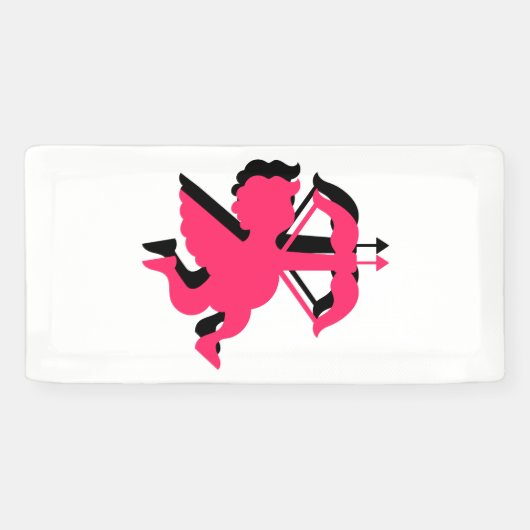 Double Cupid Valentijnsdag 2x1 Vinyl Spandoek (Horizontaal)