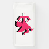 Double Cupid Valentijnsdag 2x1 Vinyl Spandoek (Verticaal)