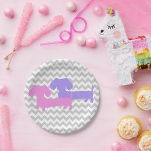 Double Dachshund Wiener Dog Party Papieren Bordje