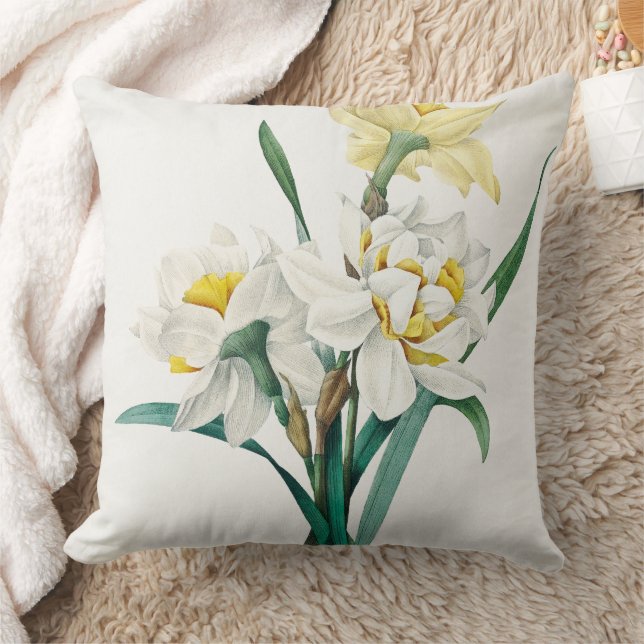 Double Daffodil,  Pierre-Joseph Redouté, 1827 Kussen (Deken)